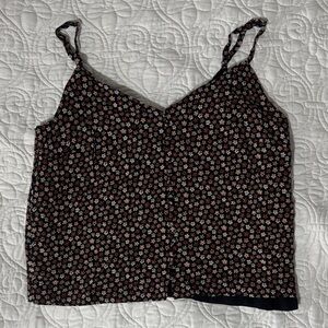 Madewell Black and White Floral Camisole